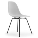 Eames Plastic Side Chair RE DSX, Coton blanc, Sans rembourrage, Sans rembourrage, Version standard - 43 cm, Revêtement basic dark