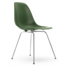 Eames Plastic Side Chair RE DSX, Forêt, Sans rembourrage, Sans rembourrage, Version standard - 43 cm, Chromé