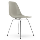 Eames Plastic Side Chair RE DSX, Galet, Sans rembourrage, Sans rembourrage, Version standard - 43 cm, Chromé