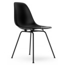 Eames Plastic Side Chair RE DSX, Noir profond  , Sans rembourrage, Sans rembourrage, Version standard - 43 cm, Revêtement basic dark