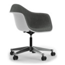 Eames Plastic Armchair RE PACC, Coton blanc, Rembourrage intégral, Nero / ivoire