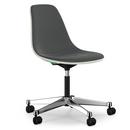 Eames Plastic Side Chair RE PSCC, Vert classique, Rembourrage intégral, Gris foncé
