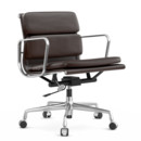 Soft Pad Chair EA 217, Poli, Cuir Standard châtaigne, Plano marron