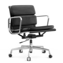 Soft Pad Chair EA 217, Poli, Cuir Standard nero, Plano nero
