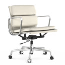 Soft Pad Chair EA 217, Chromé, Cuir Standard neige, Plano blanc
