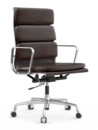 Soft Pad Chair EA 219, Poli, Cuir Standard châtaigne, Plano marron