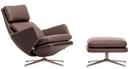 Grand Relax, Avec repose-pieds, Cuir Premium F, marron, Poli, 41,5 cm