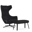 Fauteuil Grand Repos, Fauteuil Grand Repos & Panchina, Tissu Cosy 2 noir mérinos, 41 cm, Noir basic