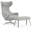 Fauteuil Grand Repos, Fauteuil Grand Repos & Panchina, Tissu Dumet mélange gris galet, 46 cm, Poli