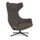 Grand Repos, Fauteuil Grand Repos, Tissu Cosy 2 muscat, 46 cm, Noir basic