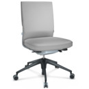 ID Soft, Mécanisme Flowmotion avec inclinaison avant et réglage de la profondeur , Sans accotoirs, Piétement à 5 branches, plastique basic dark, Soft grey, Assise et dossier Silk Mesh, Soft grey, Durs pour tapis