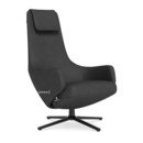 Repos, Fauteuil Repos, Tissu Dumet charbon/noir, 46 cm, Noir basic