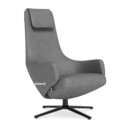 Repos, Fauteuil Repos, Tissu Dumet gris sierra mélange, 46 cm, Noir basic