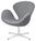 Fritz Hansen - Fauteuil Swan (cygne), 40 cm, Christianshavn, Christianshavn 1171 - Gris clair