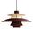 Louis Poulsen - Suspension PH 5 Monochrome, Rouge bordeaux