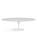 Knoll International - Table à manger ovale Saarinen, L 244 cm x l 137 cm, Blanc, Stratifié blanc