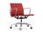 Vitra - Aluminium Chair EA 117, Chromé, Cuir (Standard), Rouge