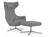 Vitra - Fauteuil Grand Repos, Fauteuil Grand Repos & Ottoman, Tissu Cosy 2 Gris galet, 41 cm, Poli