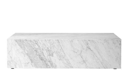 Table d'appoint Plinth   H 27 x L 60 x P 100 cm|Blanc