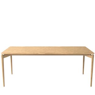 Table PURE Dining 190 x 85 cm|Chêne huilé blanc|Sans panneaux d'extension