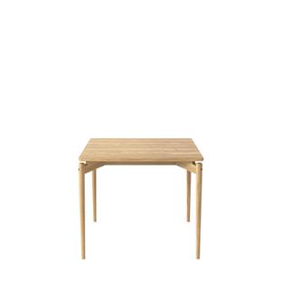 Table PURE Dining 85 x 85 cm|Chêne huilé blanc|Sans panneaux d'extension