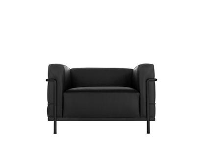 3 Fauteuil Grand Confort, grand modèle Laqué noir mat|Cuir Scozia|Noir graphite