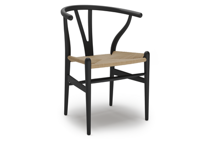 Chaise CH24 Wishbone Chair Soft Colours Soft Black