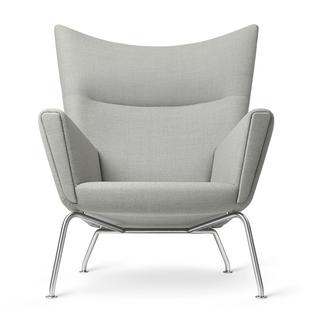 CH445 Wing Chair Passion - gris clair|Sans repose-pied