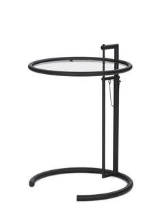 Adjustable Table E 1027 Black Version Verre cristallin