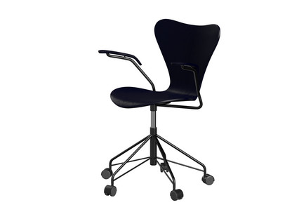 Série 7 Chaise de bureau pivotante 3117 / 3217 New Colours Avec accotoirs|Frêne coloré|Bleu nuit|Noir