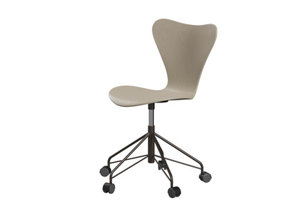 Série 7 Chaise de bureau pivotante 3117 / 3217 New Colours Sans accotoirs|Frêne coloré|Beige clair|Brown bronze