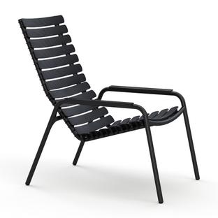 Lounge Chair ReCLIPS Noir|Accotoirs aluminium