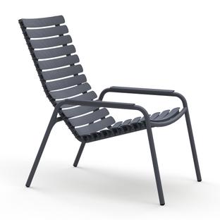 Lounge Chair ReCLIPS Gris foncé|Accotoirs aluminium