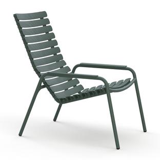 Lounge Chair ReCLIPS Vert olive|Accotoirs aluminium