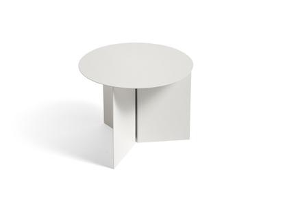 Table Slit Acier|H 35,5 x Ø 45 cm|Revêtement en poudre blanc