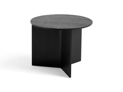 Table Slit Bois|H 35,5 x Ø 45 cm|Laqué noir