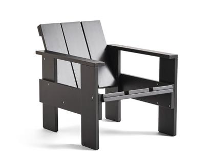 Chaise Crate Lounge Chair Pin laqué noir