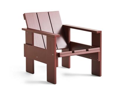 Chaise Crate Lounge Chair Pin laqué rouge fer