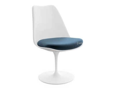 Chaise Tulip Saarinen Statique|Coussin d'assise|Blanc|Night Blue (Eva 170)