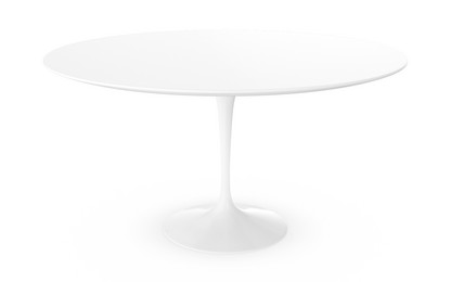 Table à manger ronde Saarinen 137 cm|Blanc|Stratifié blanc