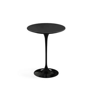 Table d'appoint ronde Saarinen 41 cm|Noir|Laqué noir
