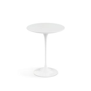 Table d'appoint ronde Saarinen 41 cm|Blanc|Stratifié blanc