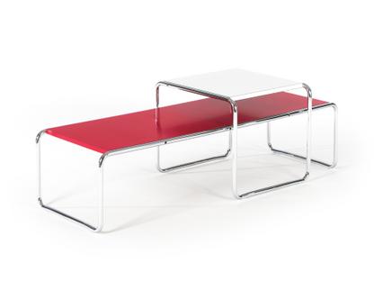 Set Table basse Laccio Stratifié blanc|Stratifié rouge