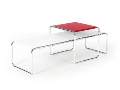 Set Table basse Laccio Stratifié rouge|Stratifié blanc