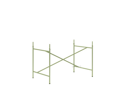 Châssis de table Eiermann 1 Vert olive|Centré|110 x 66 cm|Avec rallonge en hauteur (hauteur 72-85 cm)
