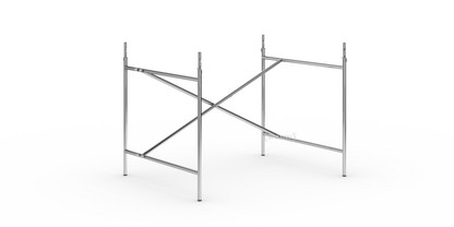 Châssis de table Eiermann 2 Chromé|Vertical, décalé  |100 x 78 cm|Avec rallonge en hauteur (hauteur 72-85 cm)