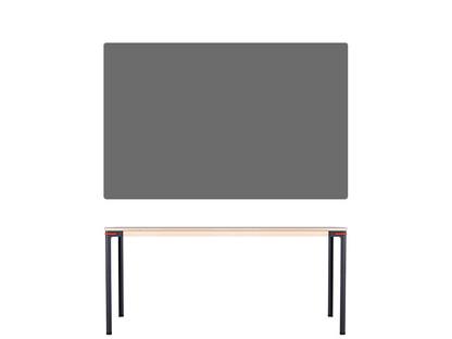 Table Seiltänzer 75 x 160 x 90 cm|Laminé gris foncé satiné|Rouge