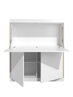 Flai Home Office H 136,3 x L 118 cm|CPL blanc
