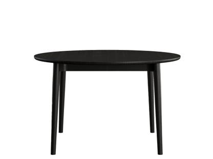 Table à manger ronde Expand Chêne peinté noir|Sans rallonge