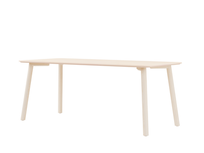 Table à manger Meyer color  180 x 80 cm|Frêne ciré avec pigment blanc